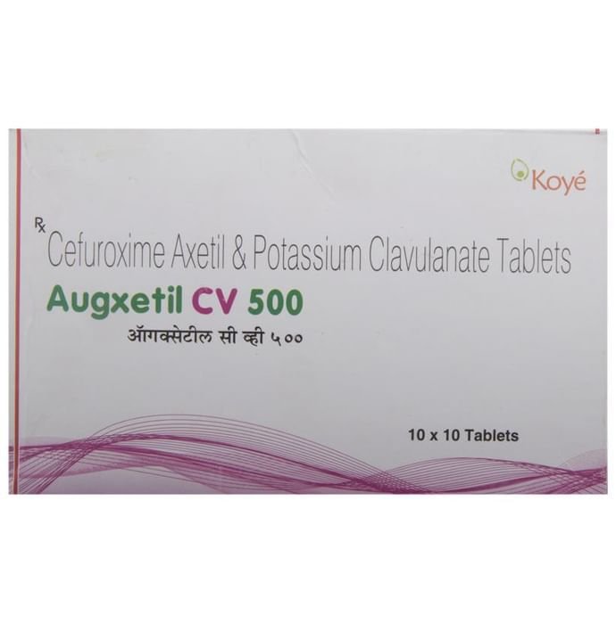 Augxetil CV 500 Tablet Cefuroxime 500mg + Clavulanic Acid 125mg