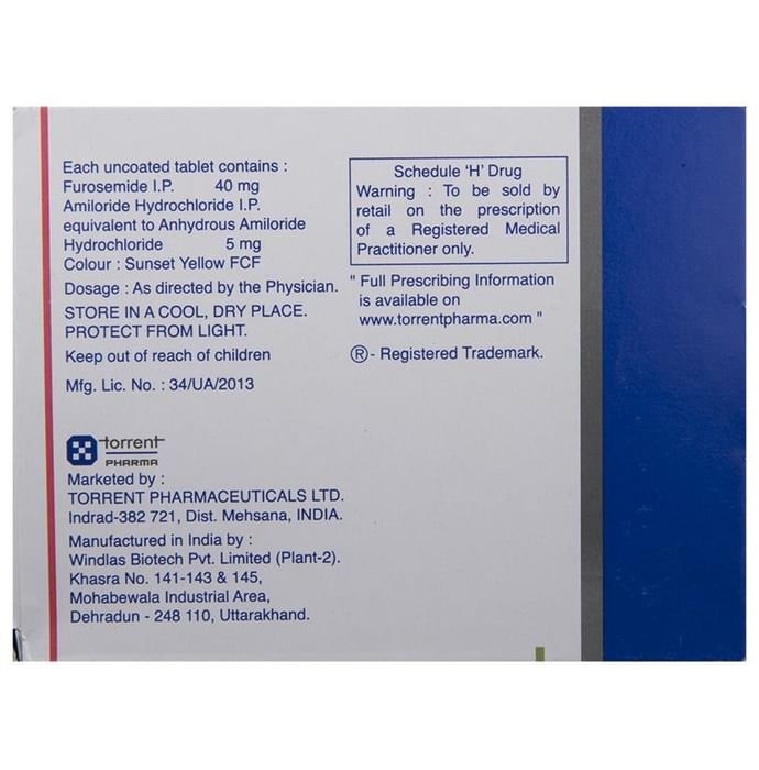 Amifru 40 Tablet Furosemide 40mg + Amiloride 5mg