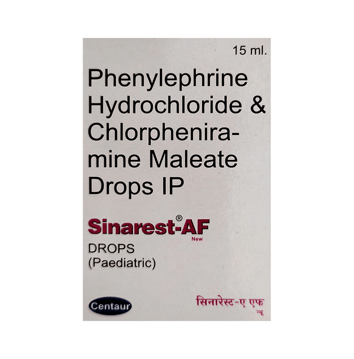 Sinarest-AF New Drop Paediatric Chlorpheniramine Maleate 2mg/ml + Phenylephrine 5mg/ml