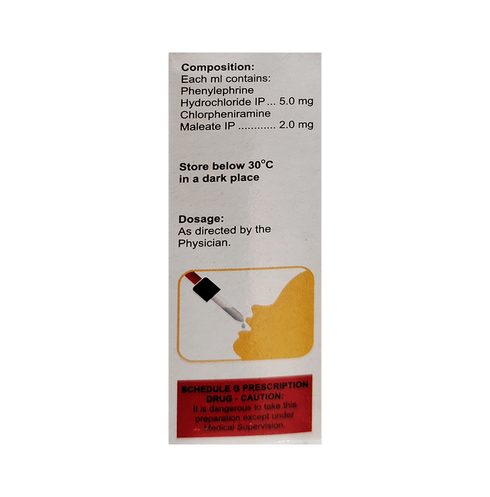 Sinarest-AF New Drop Paediatric Chlorpheniramine Maleate 2mg/ml + Phenylephrine 5mg/ml