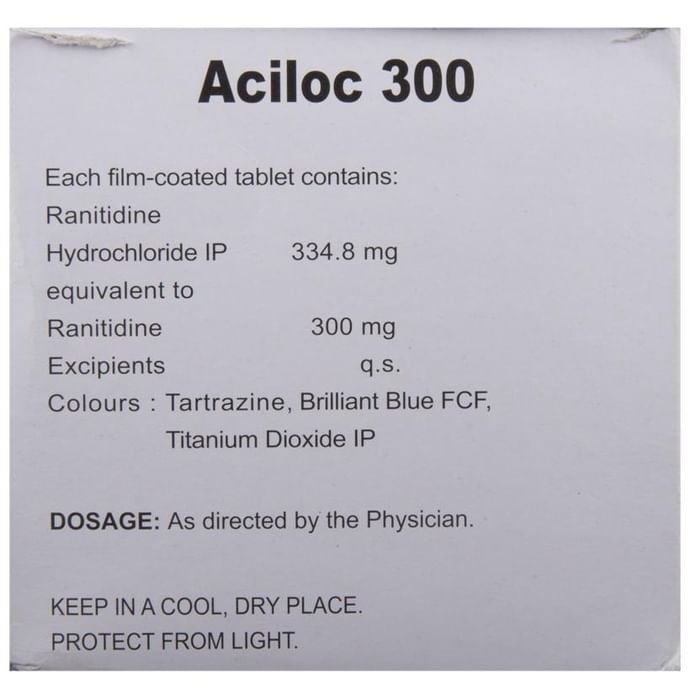 Aciloc 300 Tablet Ranitidine 300mg