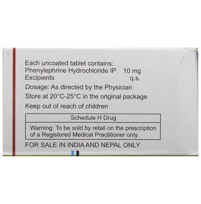 Solvin Decongestant Tablet Phenylephrine 10mg