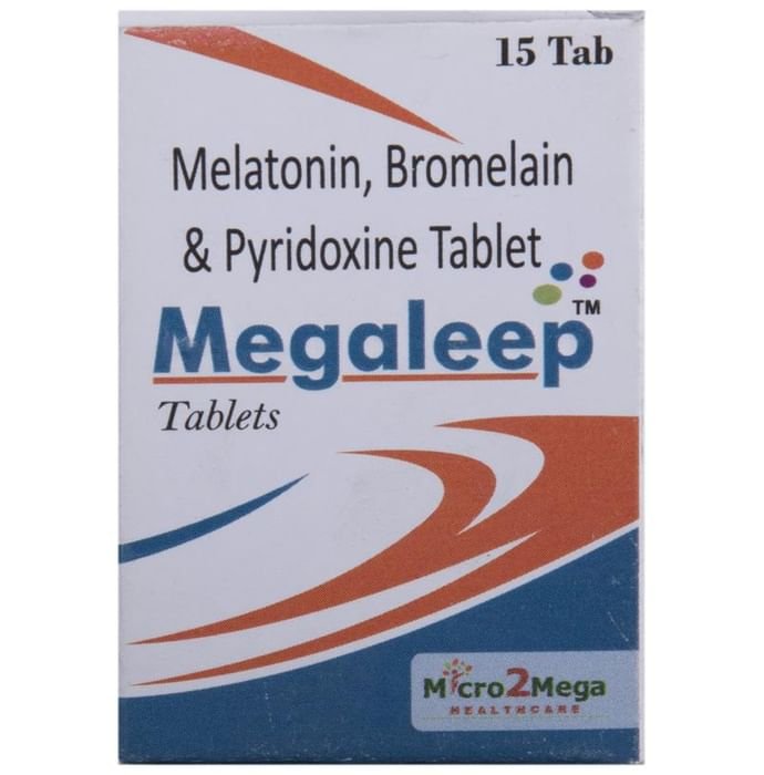 Megaleep Tablet Melatonin 3mg + Bromelain 20mg + Vitamin B6 Pyridoxine 5mg