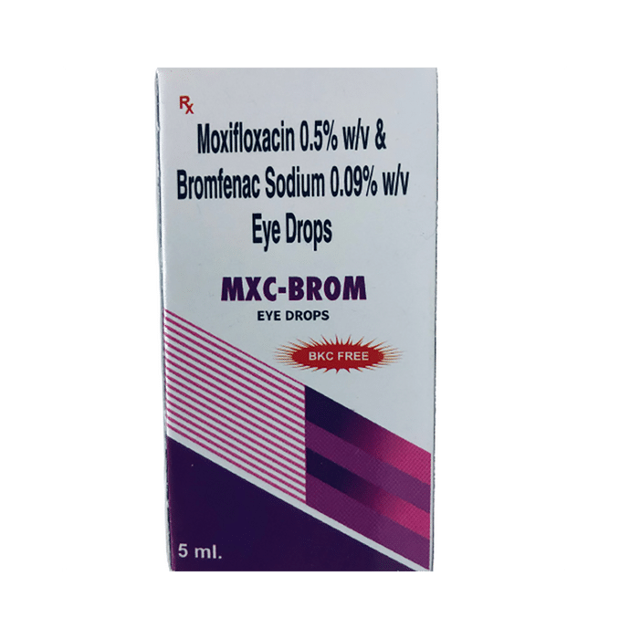 Mxc-Brom Eye Drop Bromfenac 0.09% w/v + Moxifloxacin 0.5% w/v