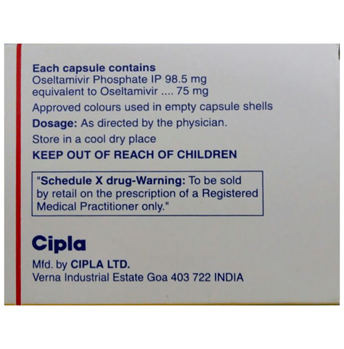 Antiflu 75mg Capsule Oseltamivir Phosphate 75mg