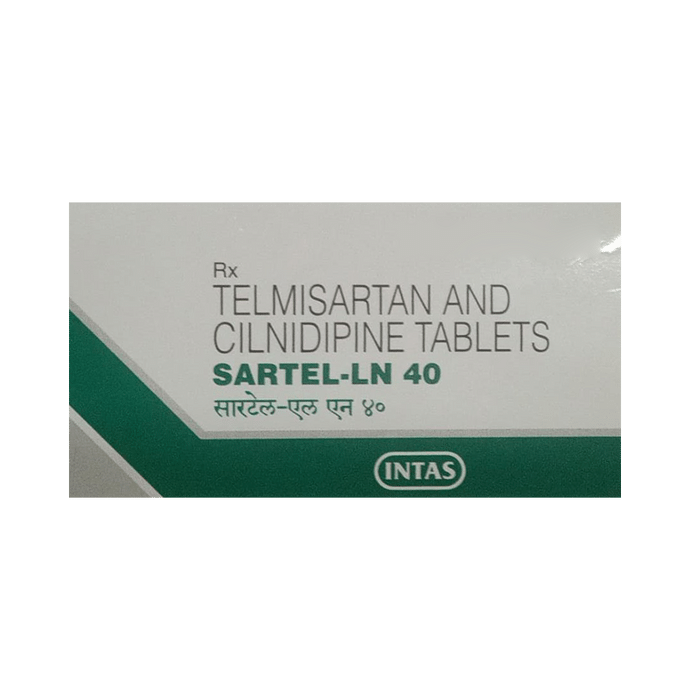 Sartel-LN 40 Tablet Cilnidipine 10mg + Telmisartan 40mg