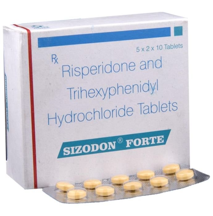 Sizodon Forte Tablet Risperidone 4mg + Trihexyphenidyl 2mg