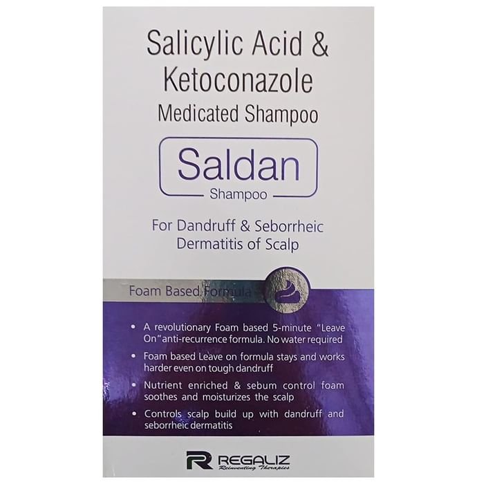 Saldan Shampoo Ketoconazole 2% w/v + Salicylic Acid 2% w/v