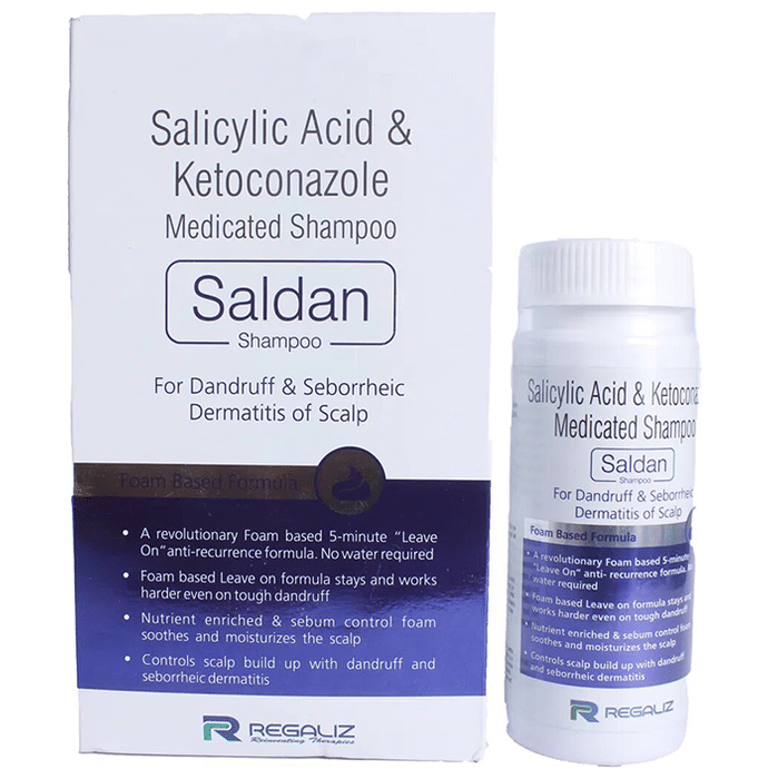 Saldan Shampoo Ketoconazole 2% w/v + Salicylic Acid 2% w/v