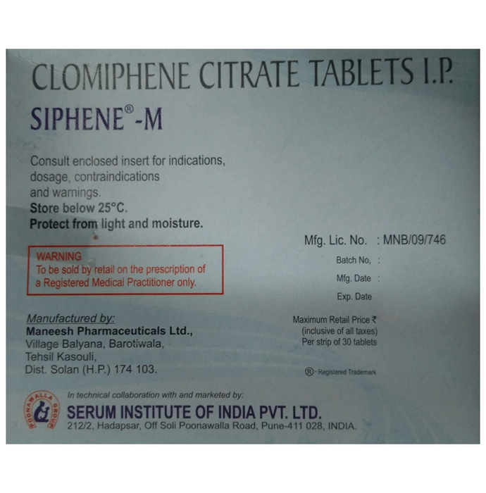 Siphene -M Tablet Clomiphene 25mg