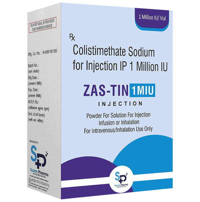 Zas-Tin 1MIU Injection    Colistimethate Sodium 1Million IU