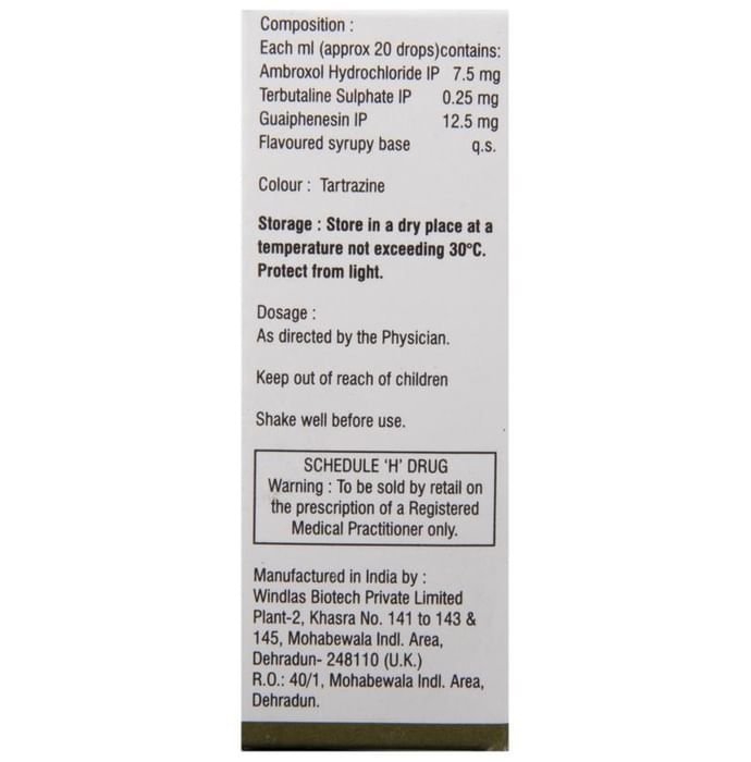 Asthakind-P Drops Ambroxol 7.5mg + Guaifenesin 12.5mg + Terbutaline 0.25mg