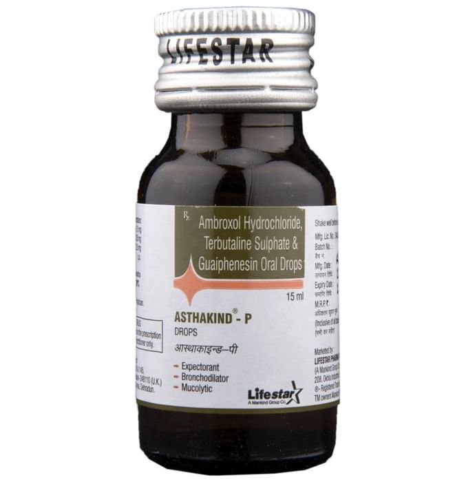 Asthakind-P Drops Ambroxol 7.5mg + Guaifenesin 12.5mg + Terbutaline 0.25mg