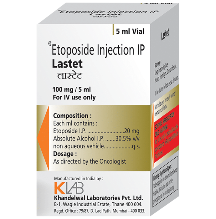 Lastet Injection    Etoposide 100mg