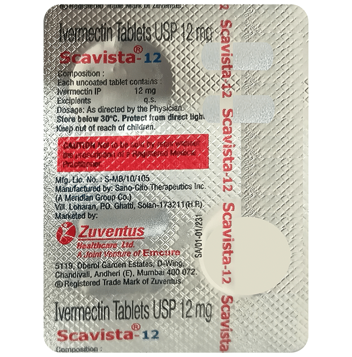 Scavista 12 Tablet Ivermectin 12mg