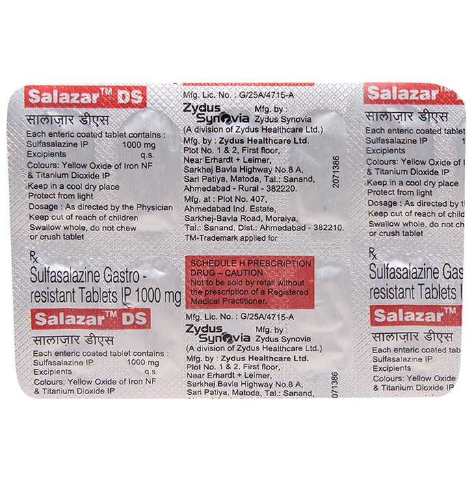 Salazar DS Tablet Sulfasalazine 1000mg