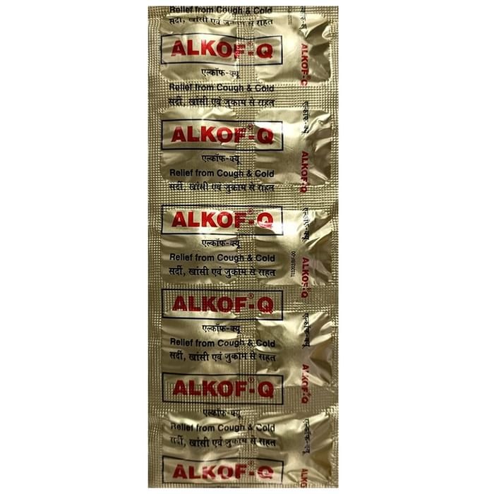 Alkof Q Tablet Guaifenesin NA + Phenylephrine NA + Bromhexine NA