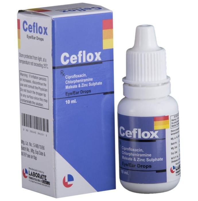 Ceflox Eye/Ear Drops    Ciprofloxacin 0.3% w/v