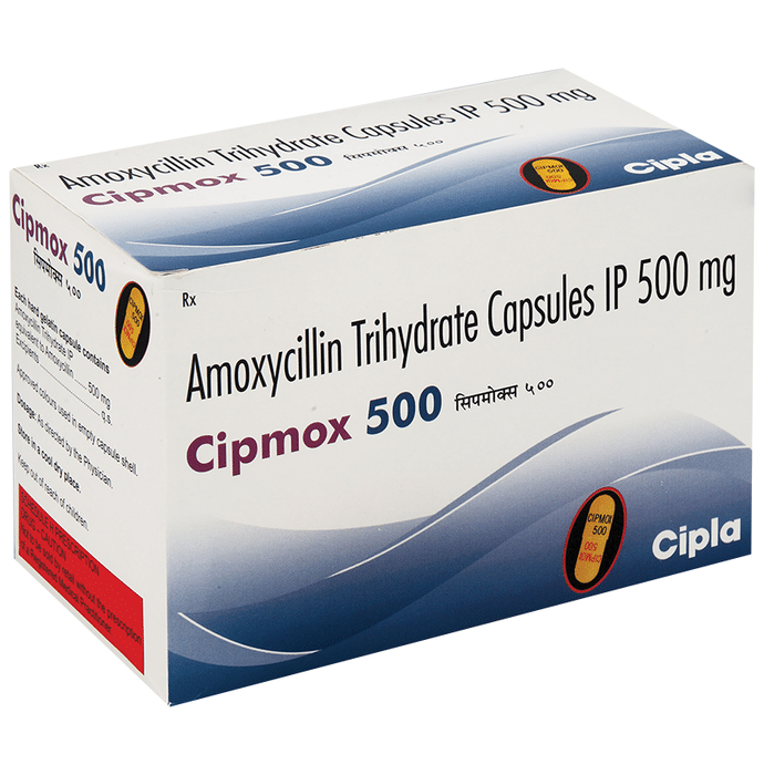 Cipmox 500 Capsule Yellow    Amoxycillin 500mg