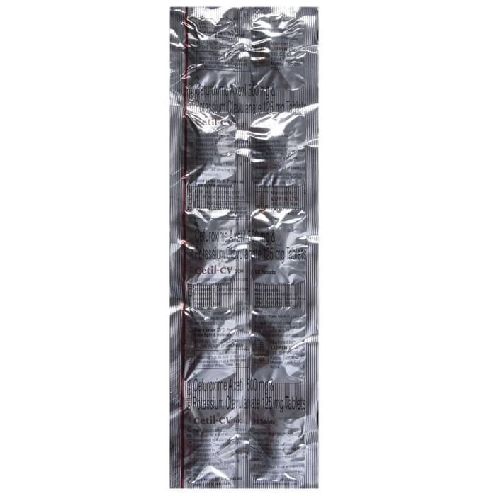 Cetil-CV 500 Tablet    Cefuroxime 500mg + Clavulanic Acid 125mg