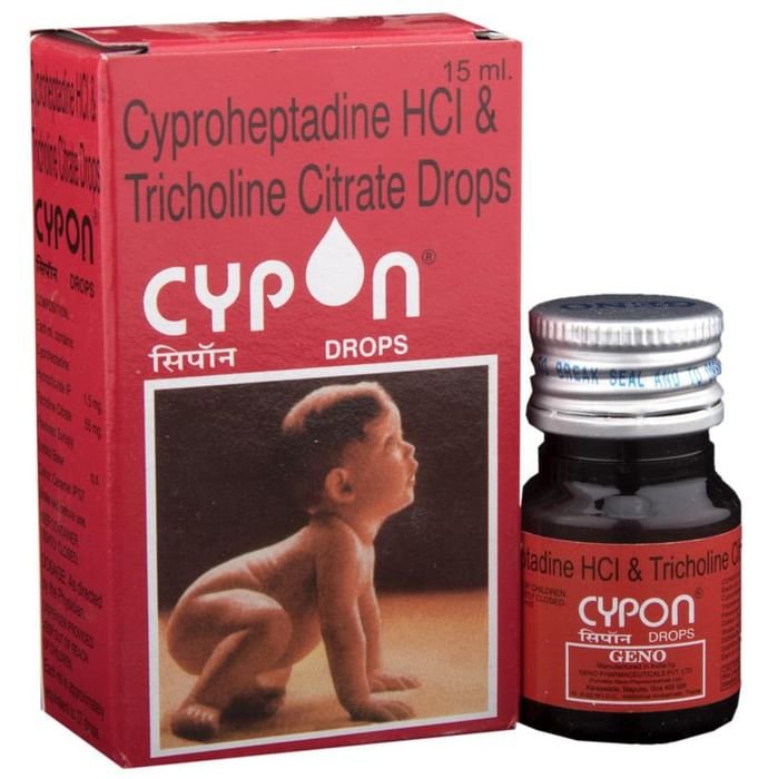 Cypon Oral Drops    Cyproheptadine 1.5mg + Tricholine Citrate 55mg