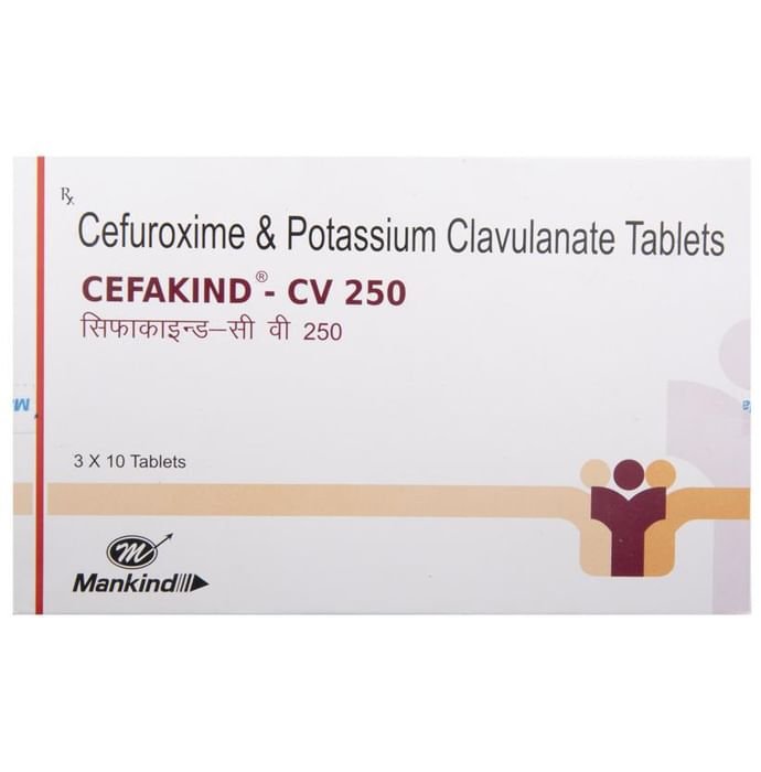 Cefakind-CV 250 Tablet    Cefuroxime 250mg + Clavulanic Acid 125mg