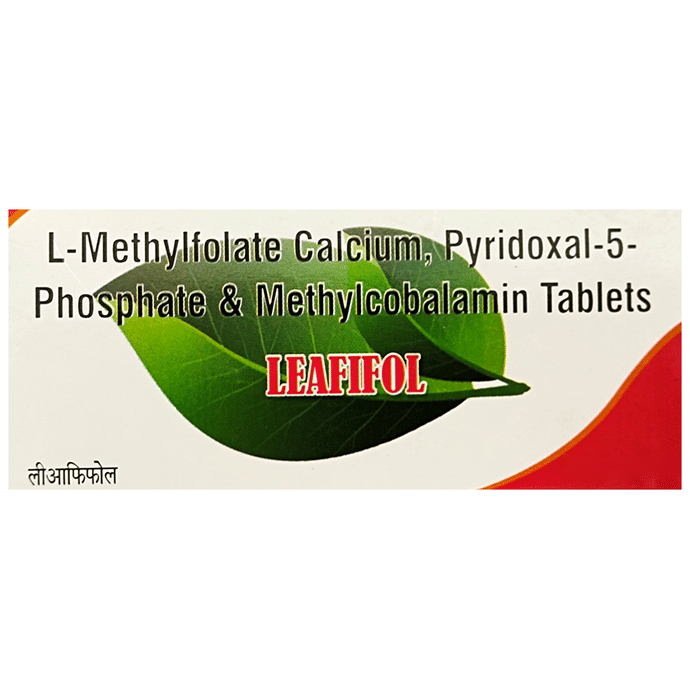 Leafifol Tablet    L-Methyl Folate 1mg + Methylcobalamin 1500mcg + Pyridoxal-5-phosphate 0.5mg