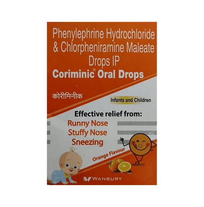 Coriminic Drops    Chlorpheniramine Maleate 2mg/ml + Phenylephrine 5mg/ml