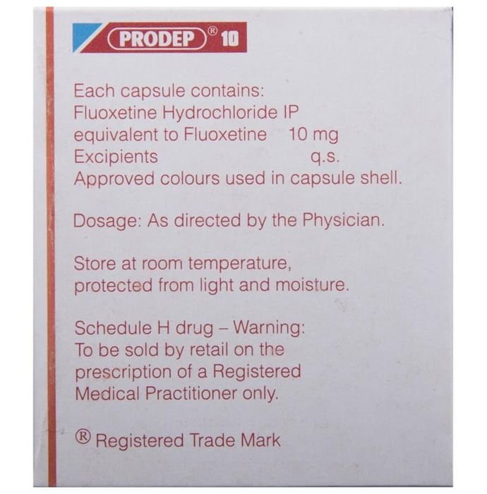 Prodep 10 Capsule    Fluoxetine 10mg