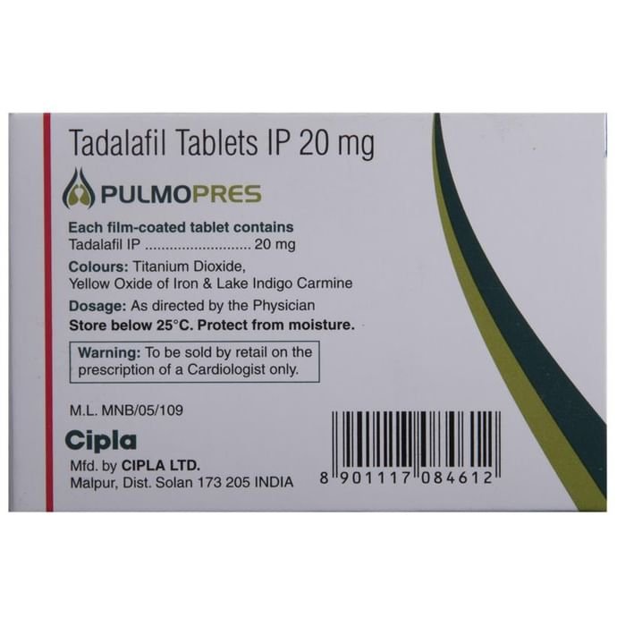 Pulmopres Tablet    Tadalafil IP 20mg