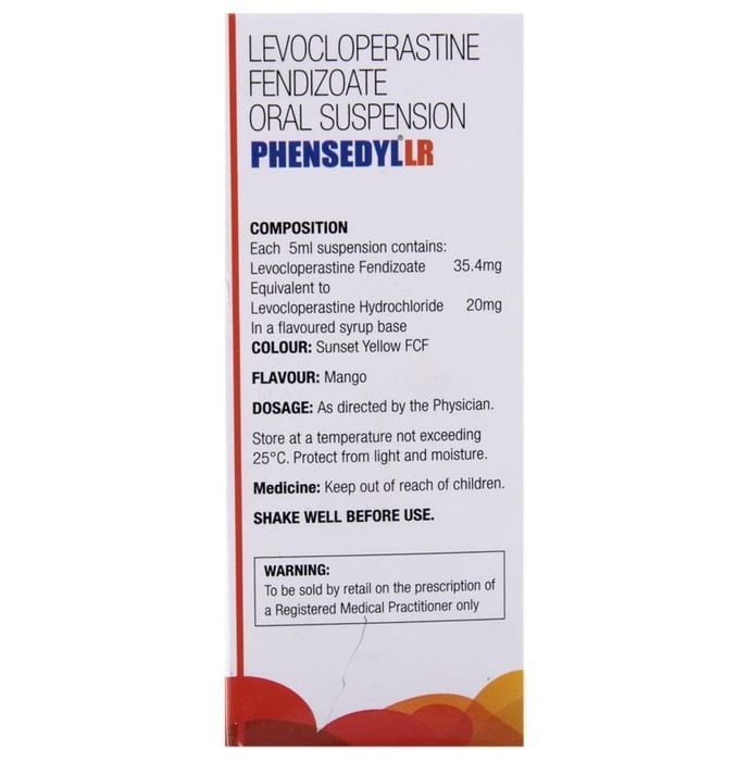 Phensedyl LR Oral Suspension    Levocloperastine 20mg/5ml