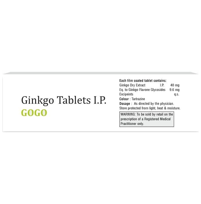 Gogo Tablet    Ginkgo Biloba 40mg