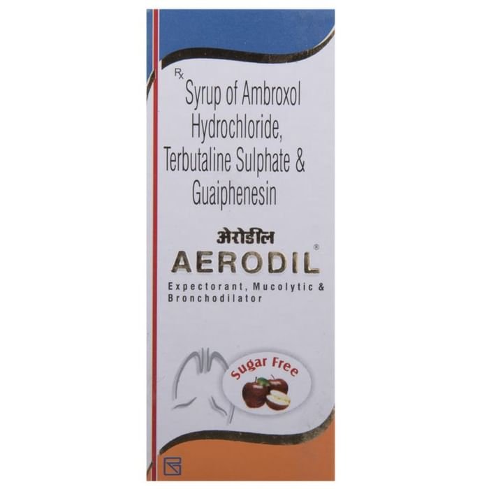 Aerodil SF Expectorant Ambroxol 15mg/5ml + Guaifenesin 50mg/5ml + Terbutaline 1.25mg/5ml