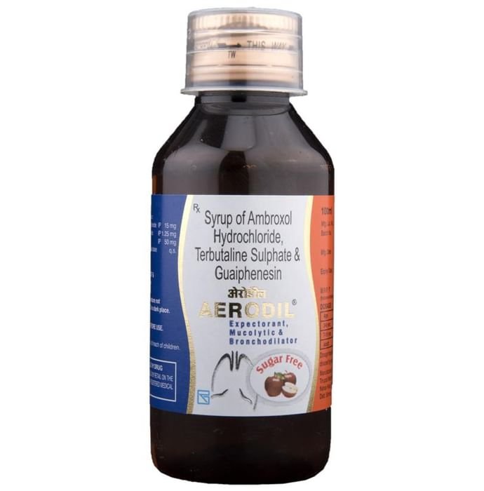 Aerodil SF Expectorant Ambroxol 15mg/5ml + Guaifenesin 50mg/5ml + Terbutaline 1.25mg/5ml