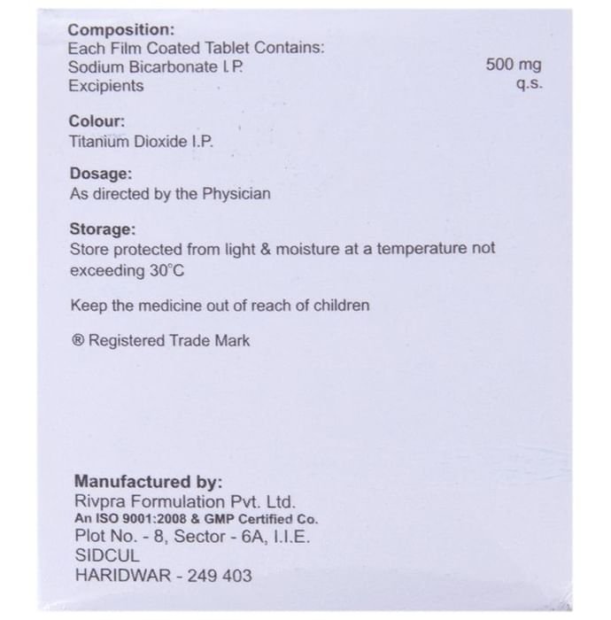 Nodosis Tablet    Sodium Bicarbonate 500mg