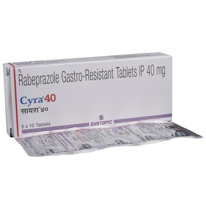 Cyra 40 Tablet    Rabeprazole 40mg