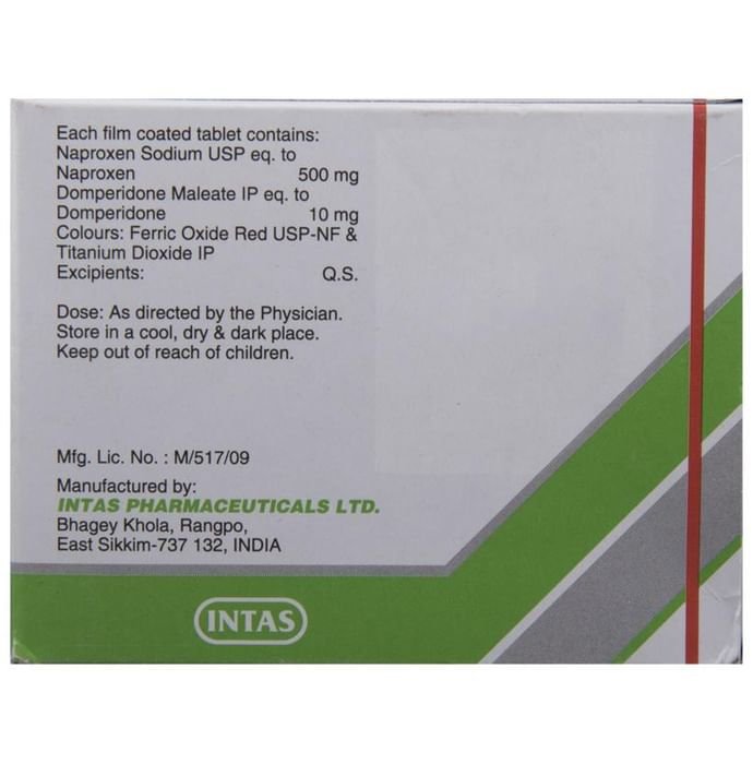 Napra D 500 Tablet    Naproxen 500mg + Domperidone 10mg