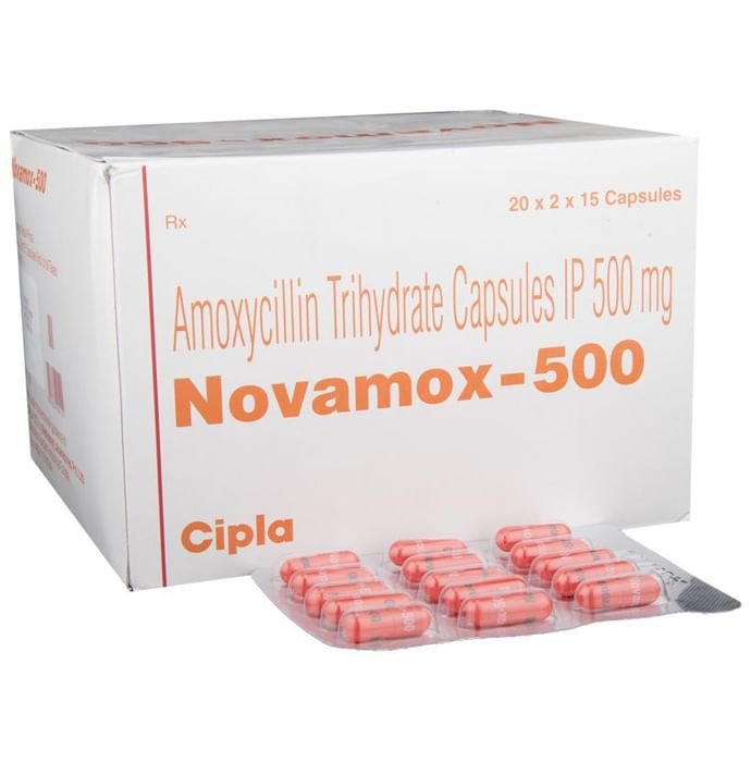 Novamox 500 Capsule    Amoxycillin 500mg