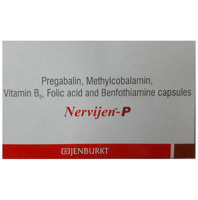 Nervijen-P Capsule    Benfotiamine 7.5mg + Folic Acid 0.75mg + Methylcobalamin 750mcg + Pregabalin 7