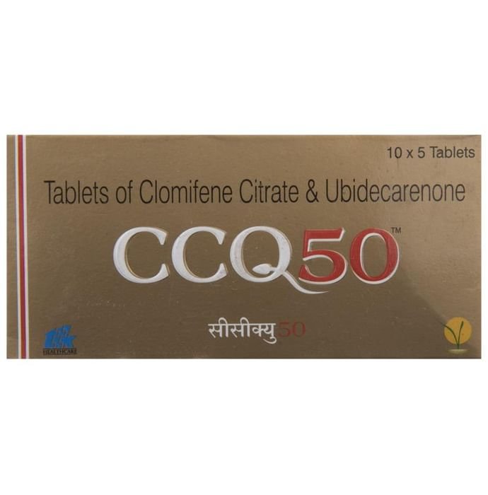 CCQ 50 Tablet    Clomiphene 50mg + Coenzyme Q10 50mg