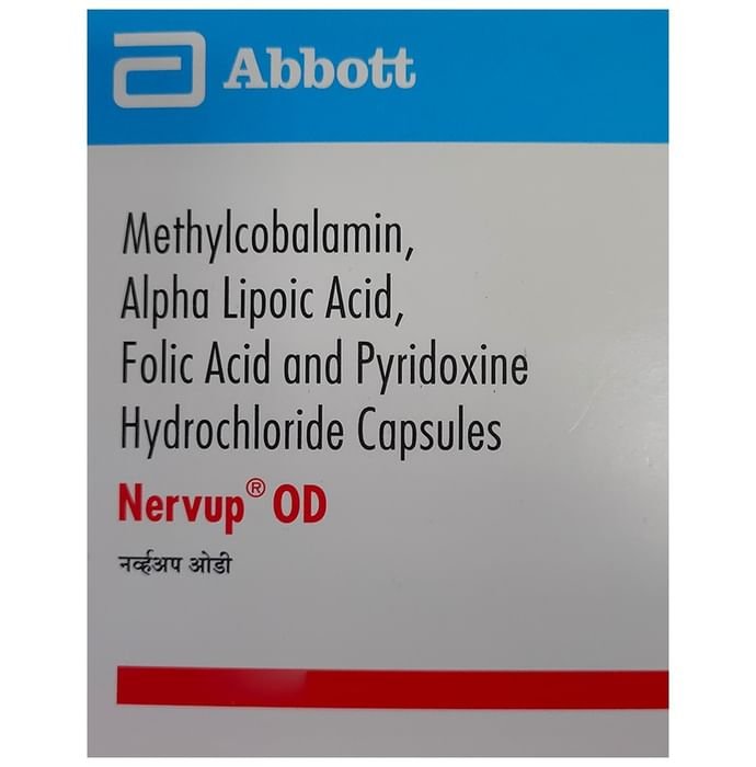 Nervup OD Soft Gelatin Capsule    Methylcobalamin 1500mcg + Alpha Lipoic Acid 100mg + Vitamin B6 Pyr