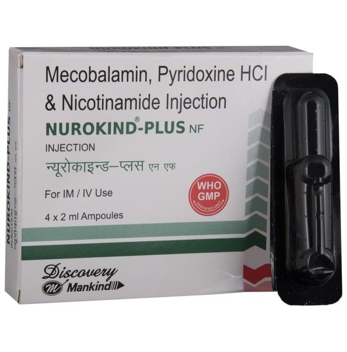 Nurokind-Plus NF Injection    Methylcobalamin 1500mcg + Niacinamide 100mg + Vitamin B6 Pyridoxine 10