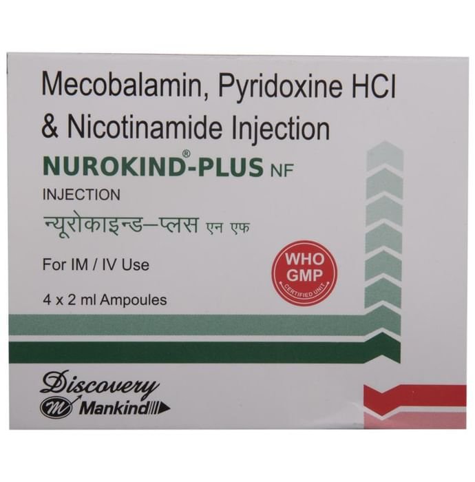 Nurokind-Plus NF Injection    Methylcobalamin 1500mcg + Niacinamide 100mg + Vitamin B6 Pyridoxine 10