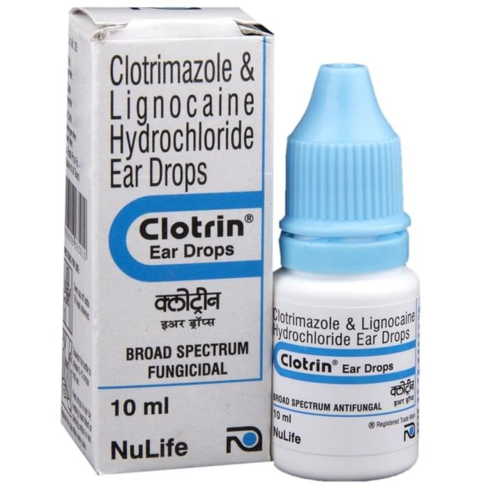 Clotrin Ear Drop    Lidocaine 2% w/v + Clotrimazole 1% w/v