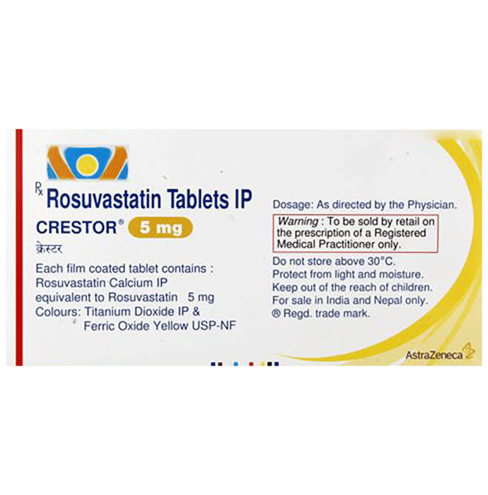 Crestor 5mg Tablet    Rosuvastatin 5mg