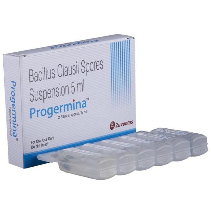 Progermina Bottle Oral Suspension   5ml Each    Bacillus Clausii 2Billion Spores