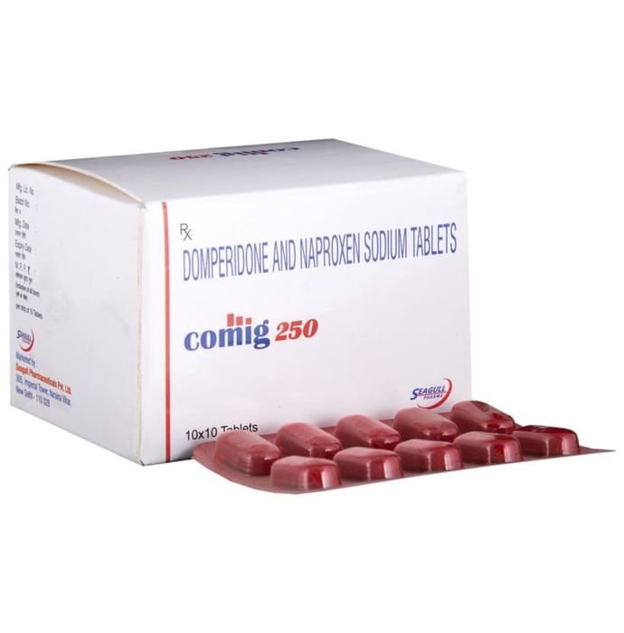 Comig 250 Tablet    Naproxen 250mg + Domperidone 10mg