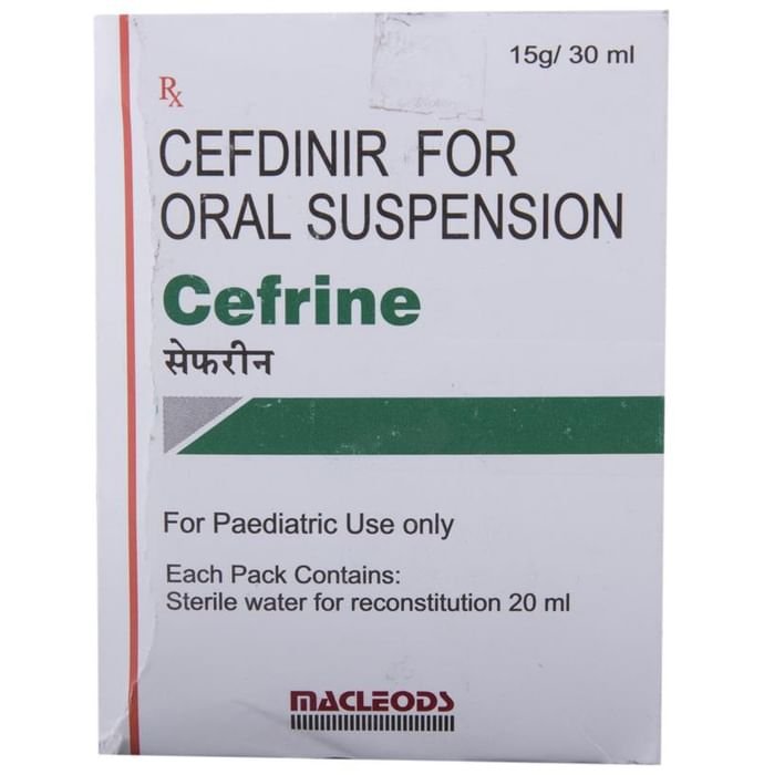 Cefrine Oral Suspension    Cefdinir 125mg/5ml