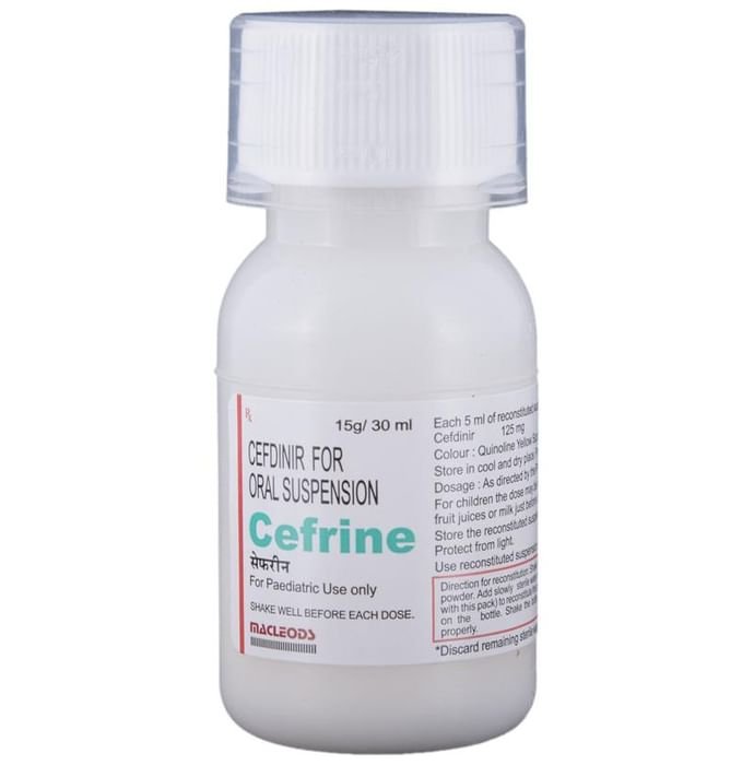 Cefrine Oral Suspension    Cefdinir 125mg/5ml