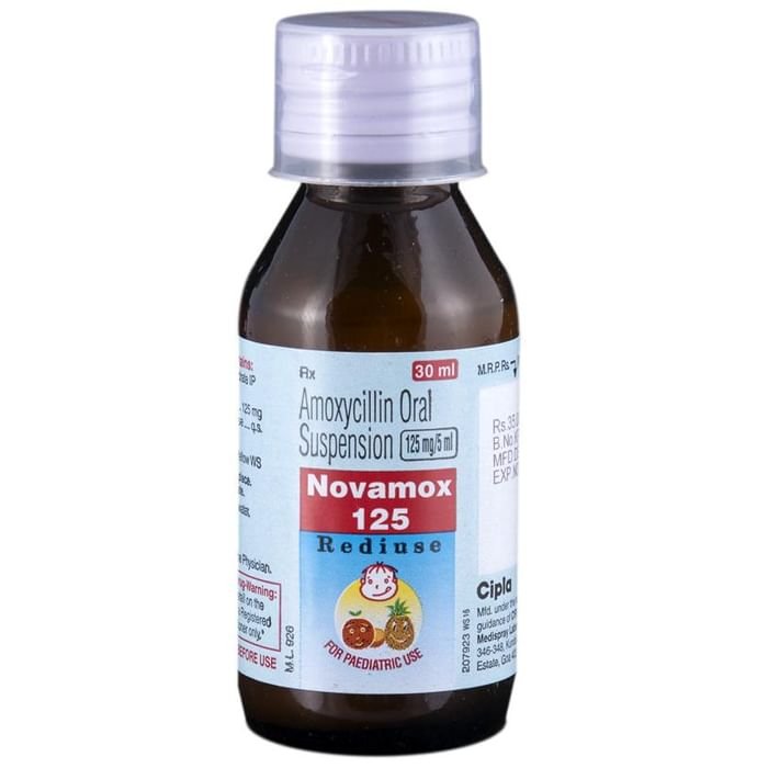 Novamox 125 Rediuse Oral Suspension    Amoxycillin 125mg